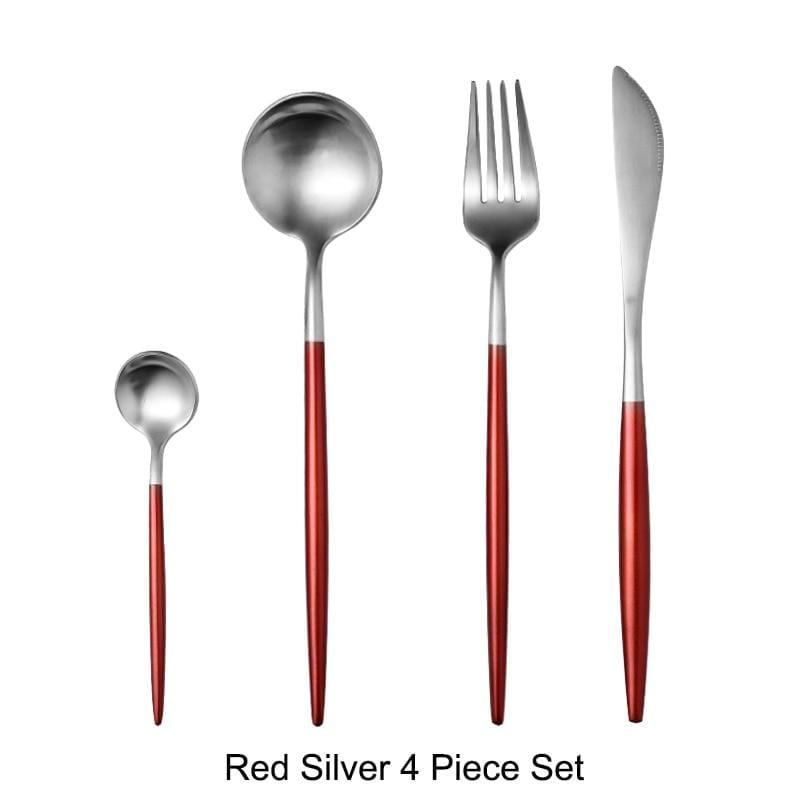Shop 100003310 Red Silver Masette Cutlery Stet Mademoiselle Home Decor