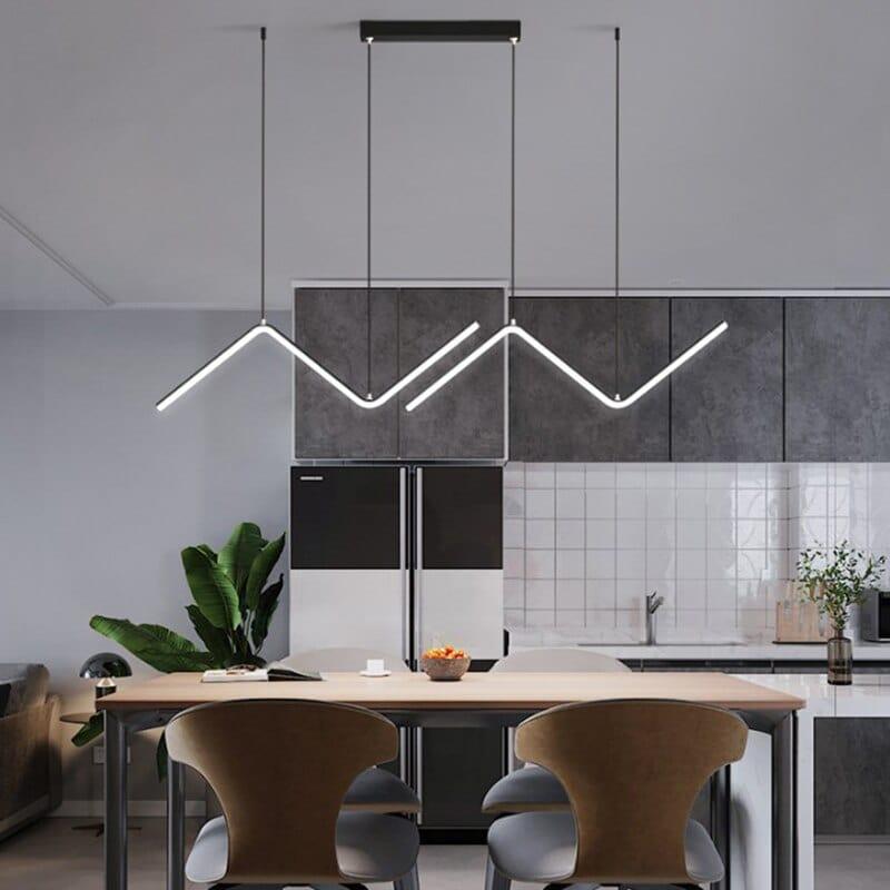 Shop 0 Nordic Pendant Light Art Line Led Haning Lamp Geometric Chandelier Indoor Lights For Restaurant Bar Front Desk Office Decoration Mademoiselle Home Decor