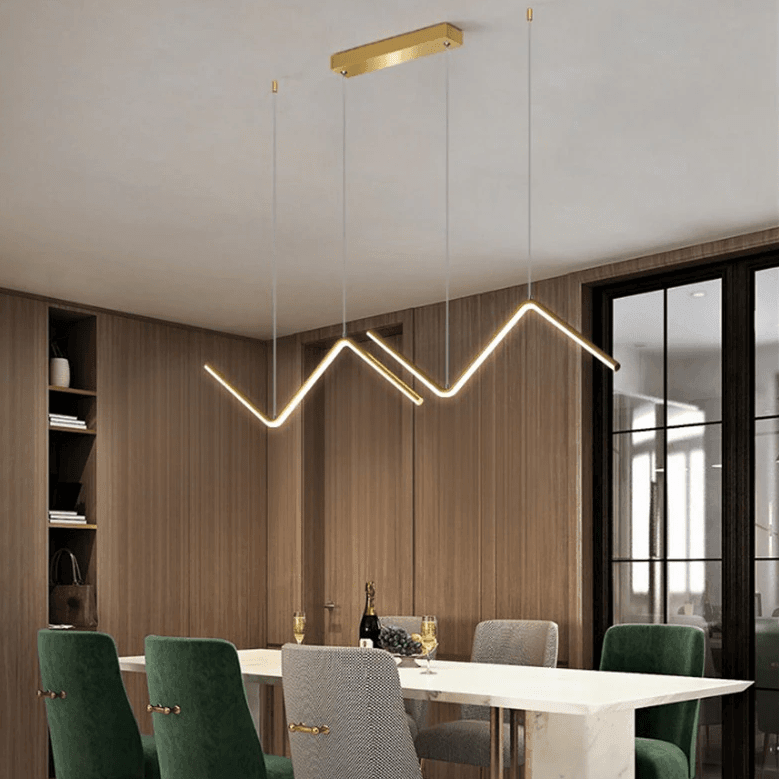 Shop 0 Nordic Pendant Light Art Line Led Haning Lamp Geometric Chandelier Indoor Lights For Restaurant Bar Front Desk Office Decoration Mademoiselle Home Decor