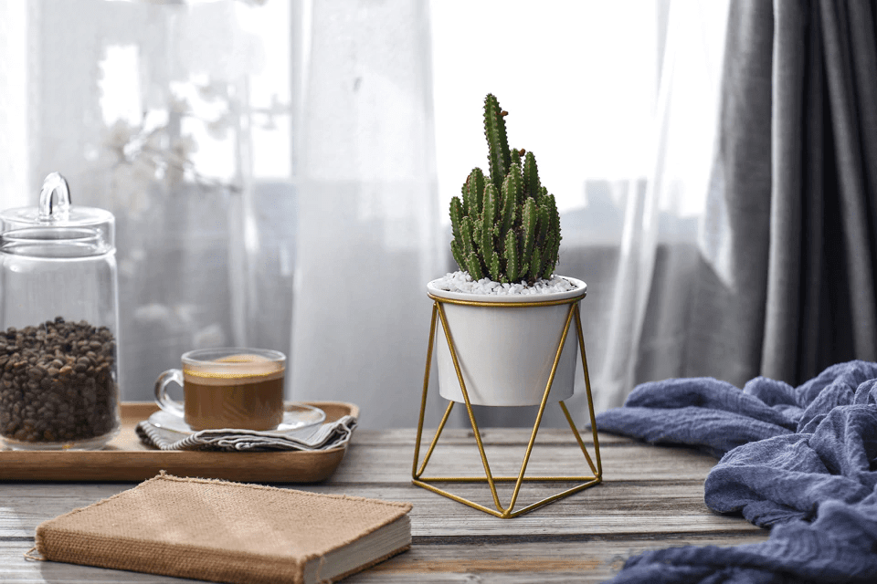 Shop Flower Pot Gold Meina Flower Pot Mademoiselle Home Decor