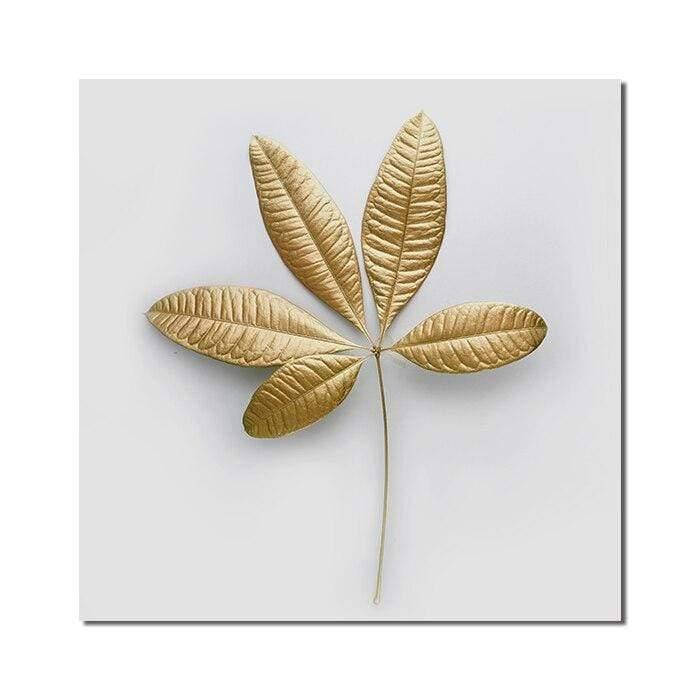 Shop 0 20x20cm No Frame / D Golden Feather Leaf Abstract Wall Art Canvas Painting Nordic Poster Print Marble Coin Home Decor Modern Living Room Pictures Mademoiselle Home Decor