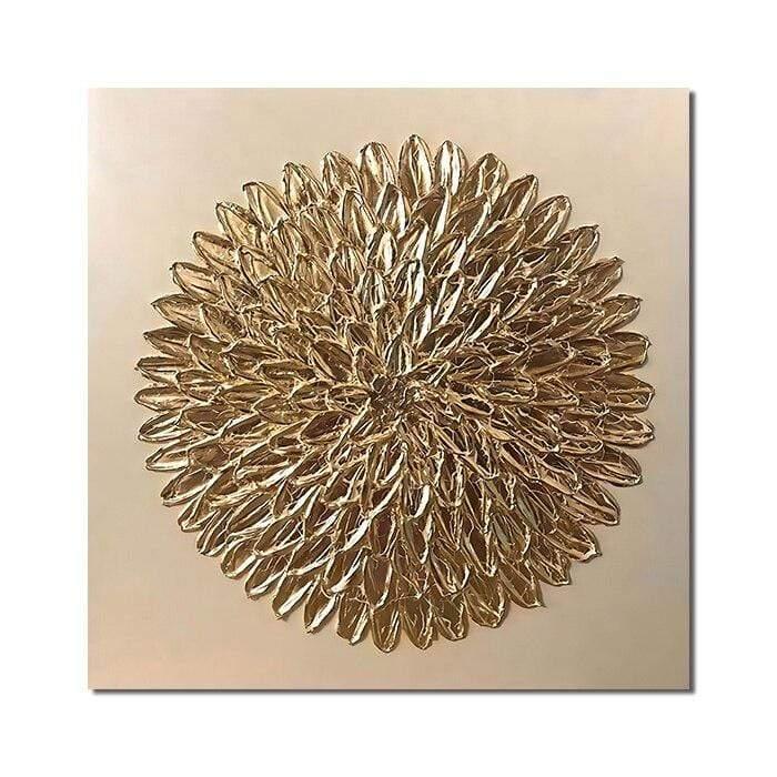 Shop 0 20x20cm No Frame / E Golden Feather Leaf Abstract Wall Art Canvas Painting Nordic Poster Print Marble Coin Home Decor Modern Living Room Pictures Mademoiselle Home Decor