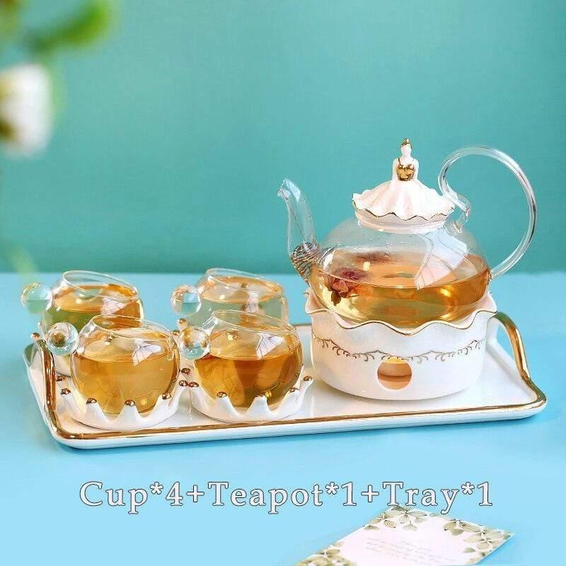 Shop 100003289 6 pcs Millie Glass Tea Set Mademoiselle Home Decor