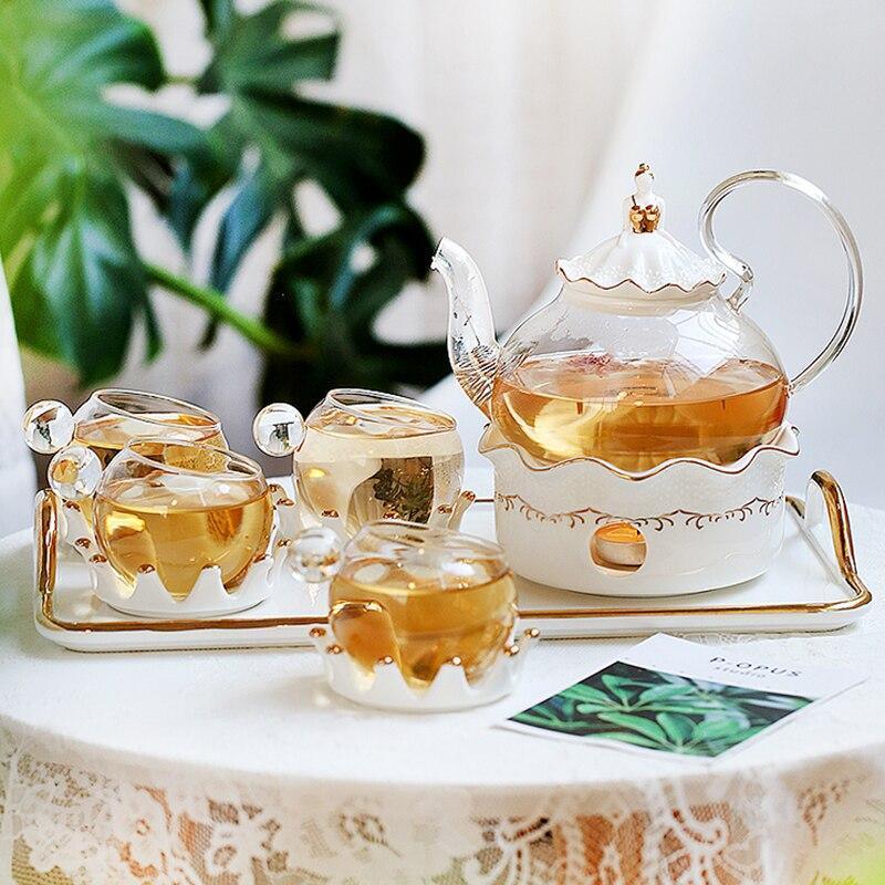 Shop 100003289 Millie Glass Tea Set Mademoiselle Home Decor