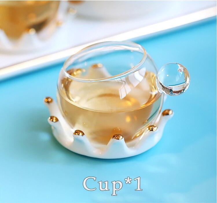 Shop 100003289 cup 1pc Millie Glass Tea Set Mademoiselle Home Decor