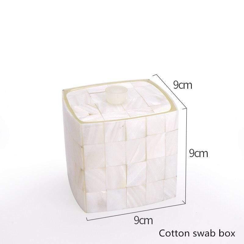 Shop 0 Cotton Swab Box Mimosa Bathroom Accessories Set Mademoiselle Home Decor