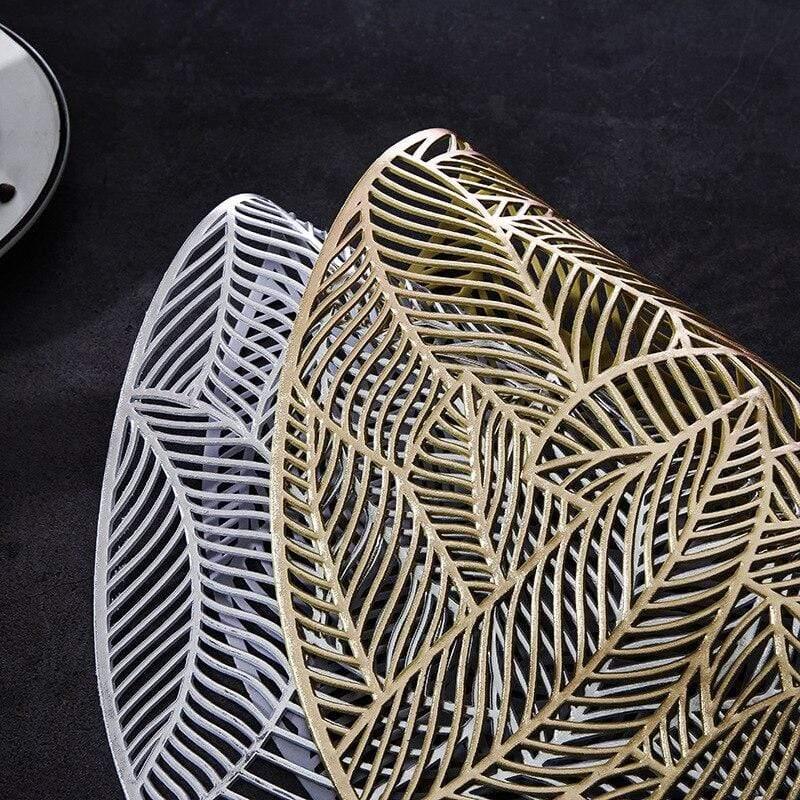 Shop 0 Round Hollow placemat Restaurant PVC decoration Meal Mat Romantic Anti-hot Dining Table Line Mat Steak Plate Pad 6PCS 4PCS Mademoiselle Home Decor