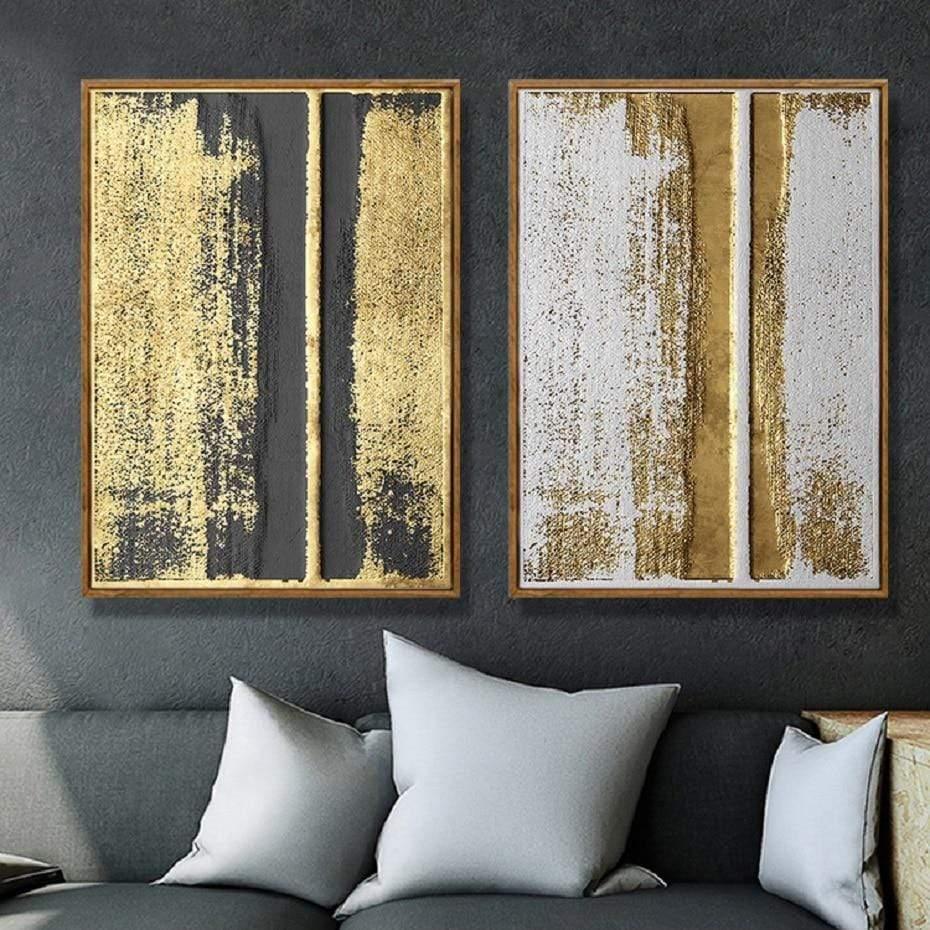 Shop 0 Minimalist Luxury Abstract Gold Pattern Canvas Paintings Prints Wall Art Posters Gold Paintings for Living Room Home Wall Art Mademoiselle Home Decor