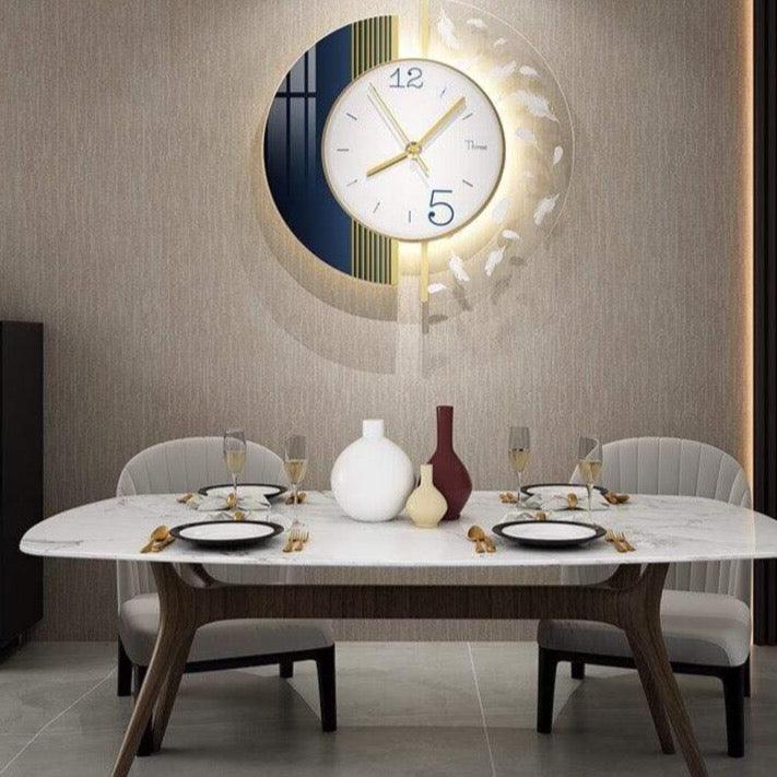 Shop 0 MEISD 35CM White Feathers Decorative Wall Clock Modern Plumage Wall Watch Creative Living Room Home Decor Horloge Free Shipping Mademoiselle Home Decor