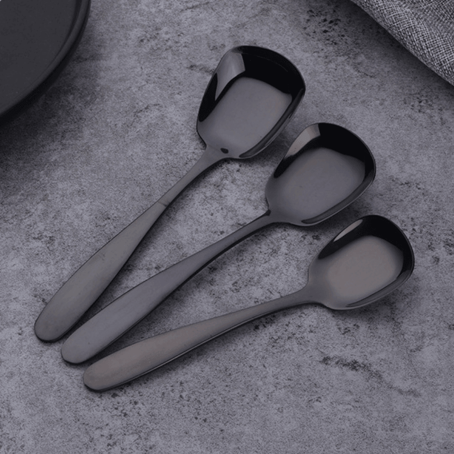 Shop Serving Piece Black Mogul Serving Spoon Mademoiselle Home Decor