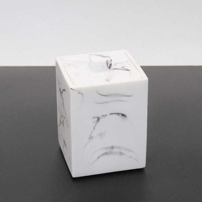 Shop 0 Cotton Swab Box white Mojo Bathroom Accessories Set Mademoiselle Home Decor