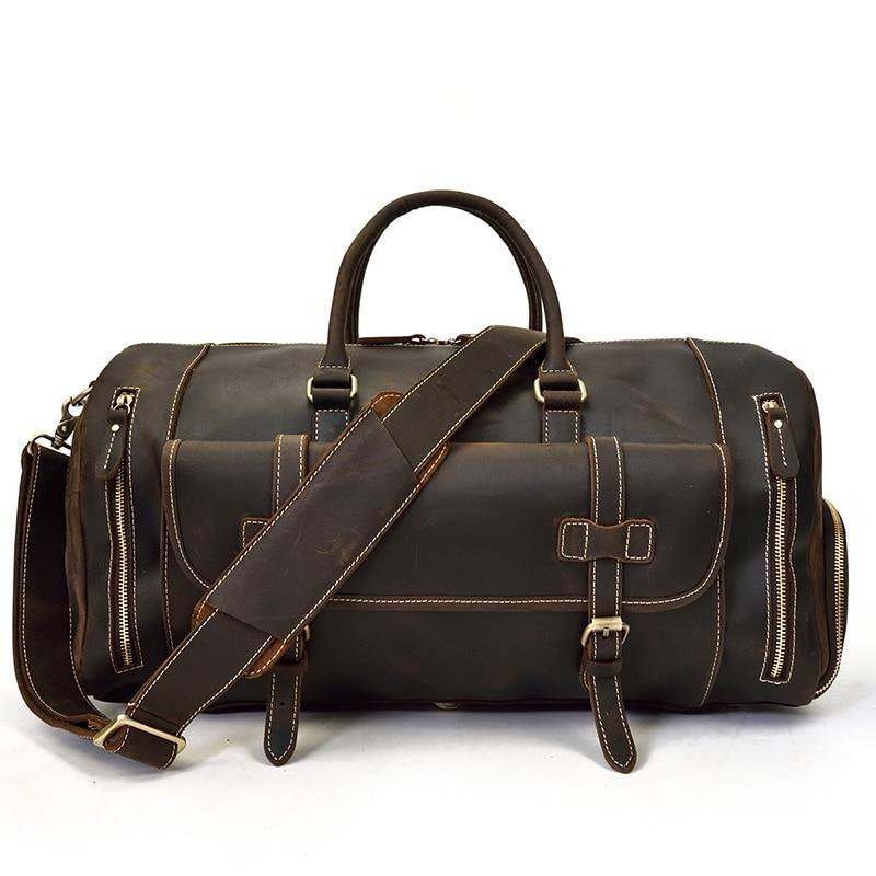 Shop Dark brown Montana Duffel Bag Mademoiselle Home Decor