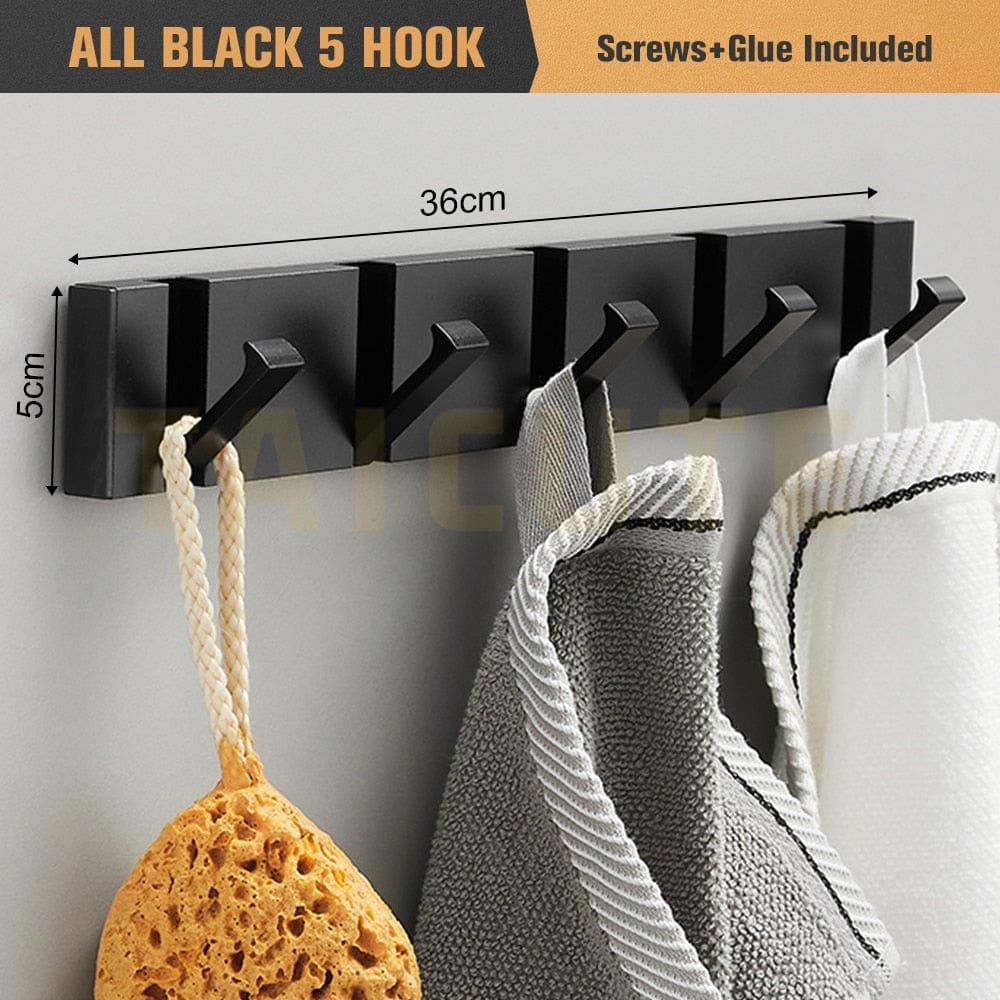 Shop 0 All Black 5 Hook Montes Wall Hook Mademoiselle Home Decor