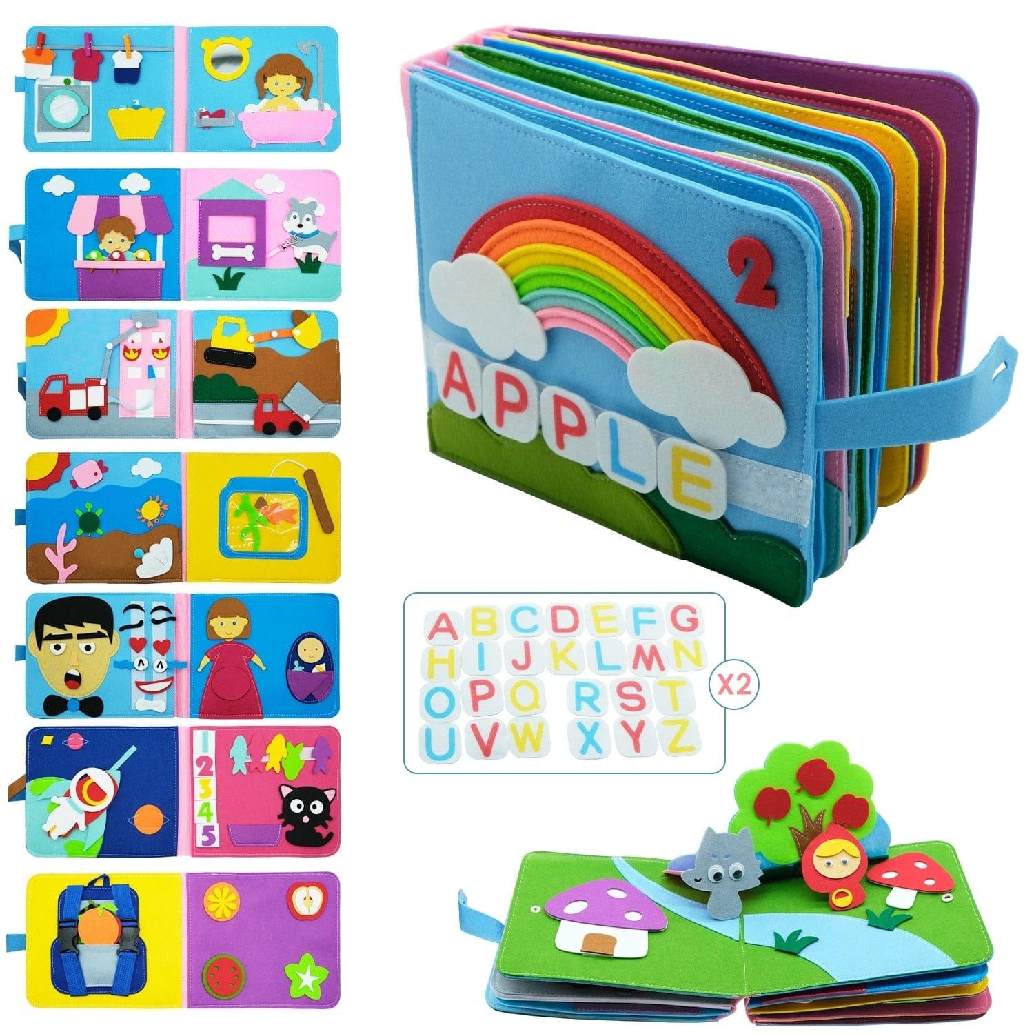 Shop 0 letter rainbow book Montessori Soft Learning Books Mademoiselle Home Decor