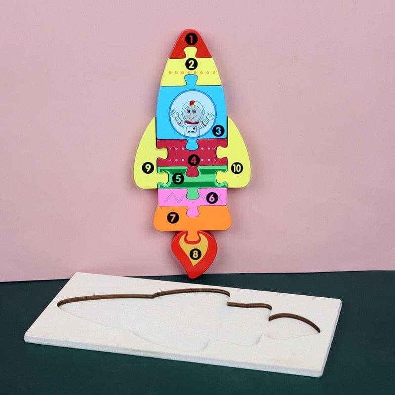 Shop 0 Rocket Montessori Wooden Toddler Puzzles for Kids Montessori Toys for Toddlers 2 3 4 5 Years Old Top 3D Puzzle Educational Dinosaur Toy Mademoiselle Home Decor