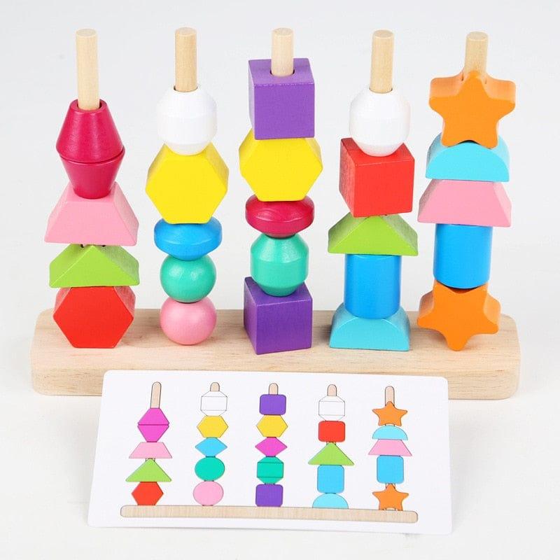 Shop 0 Montessori Wooden Matching Puzzle Toy Mademoiselle Home Decor