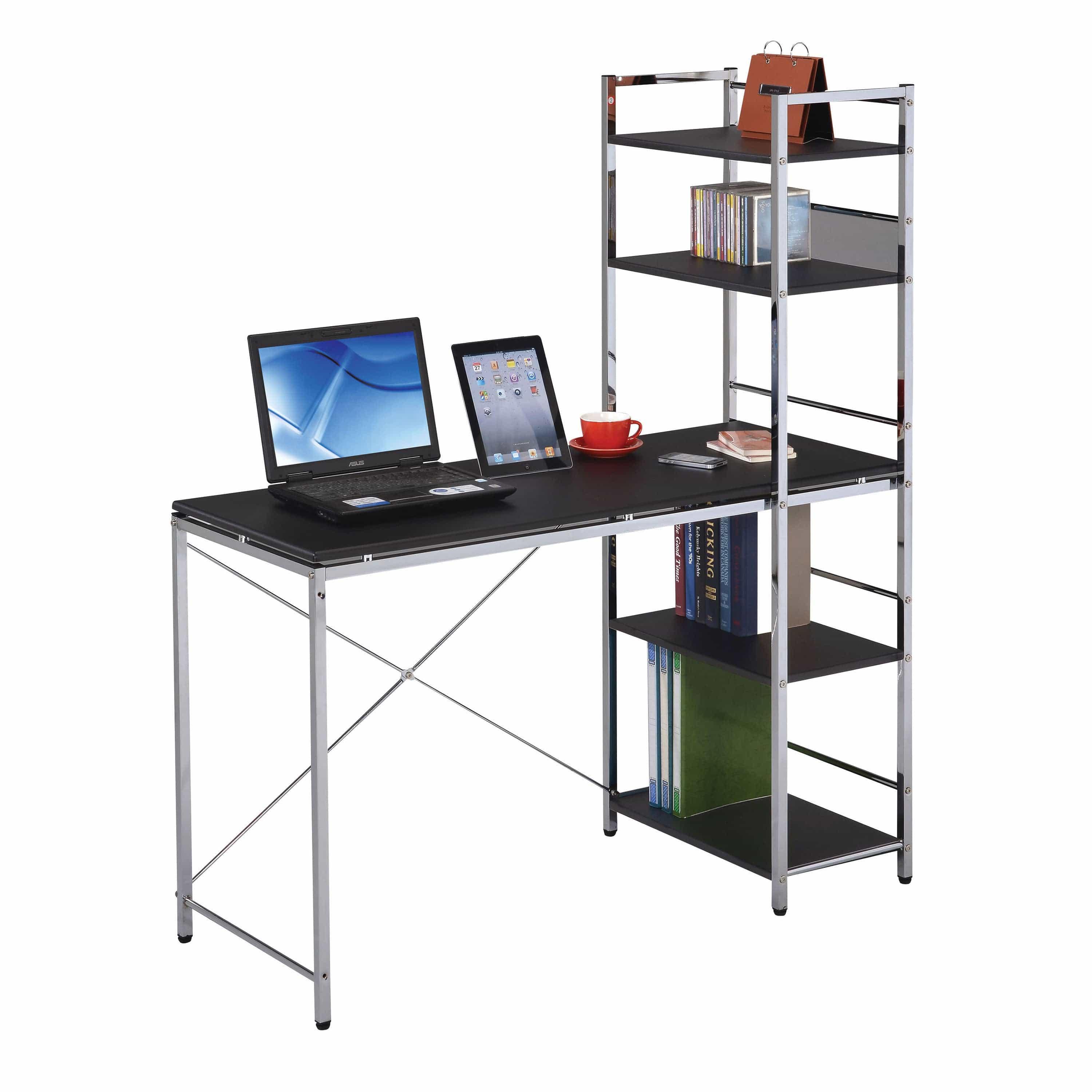 Shop ACME Elvis Computer Desk in Black & Chrome 92074 Mademoiselle Home Decor