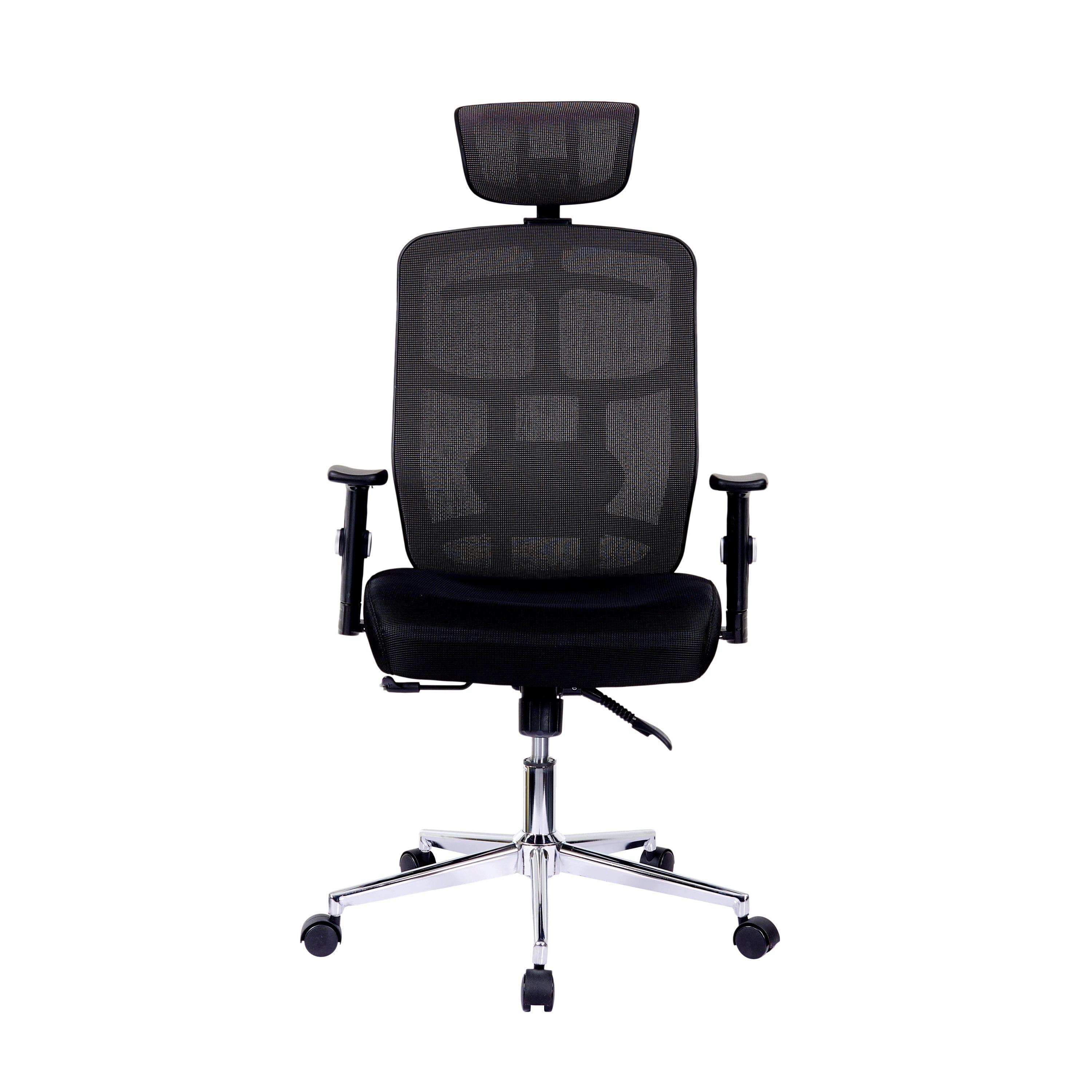 Shop Techni Mobili High Back Executive Mesh Office Chair with Arms, Lumbar Support and Chrome Base, Black Mademoiselle Home Decor