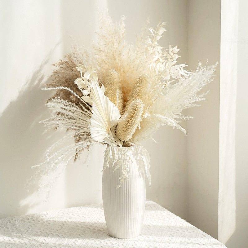 Shop 0 New Natural Real Dried Flower Reed Pampas Bouquet Home Wedding Decoration Celebrity Photography Shooting Props Natural Real Mademoiselle Home Decor