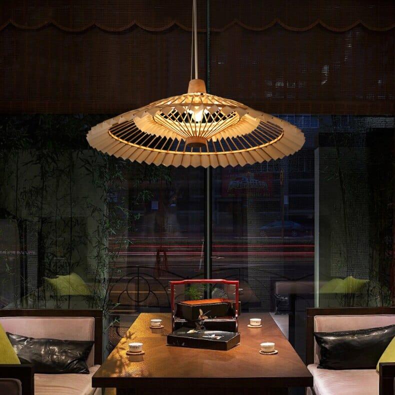 Shop 0 Hand-Woven Vertigo Bamboo Lamp Vintage Living Room Asian Style Hanging Pendant Lights for Home Decor Coffee Shop Fixtures Mademoiselle Home Decor