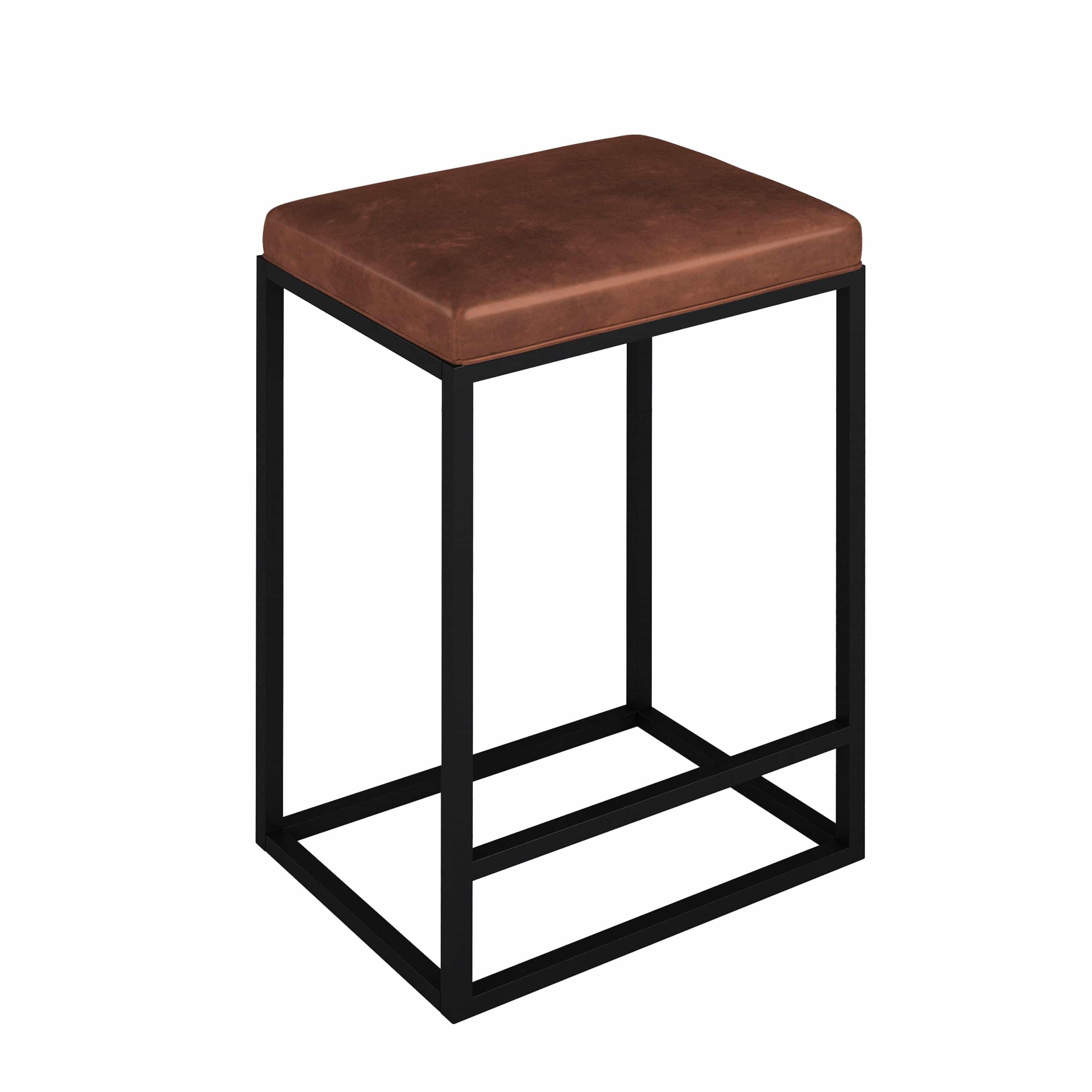 Shop Onslow Cognac Bar Stool (Set of 2) Mademoiselle Home Decor