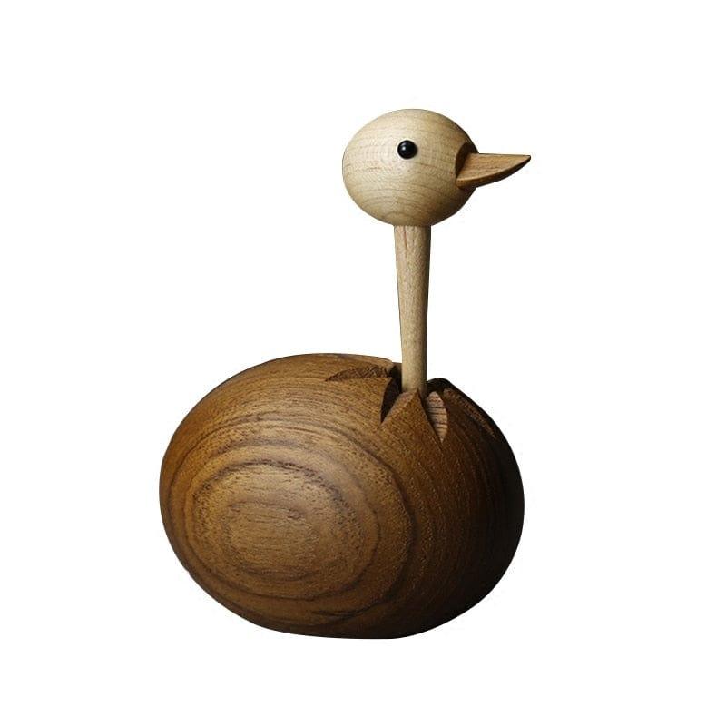 Shop 0 Nordic Handicraft Log Handmade Ostrich Puppet Solid Wood Ornaments Creative Wood Home Decorations Mademoiselle Home Decor