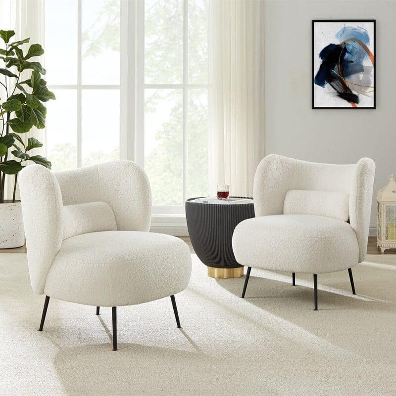 Shop 0 Joylove Nordic Fabric Living Room Small Apartment Beauty Salon Hotel Lamb Velvet Technology Cloth Simple Single Sofa Chair Mademoiselle Home Decor