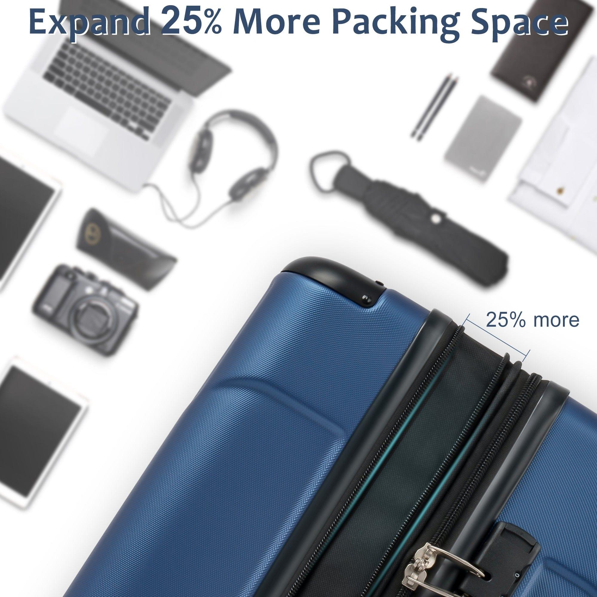 Shop Hardshell Luggage Sets 3 Pcs Spinner Suitcase with TSA Lock Lightweight 20''24''28'' Mademoiselle Home Decor