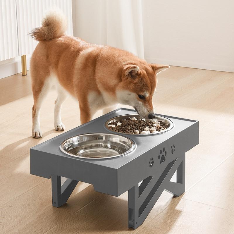 Shop 200003781 gray Pawsome Adjustable Pet Feeding Station Mademoiselle Home Decor