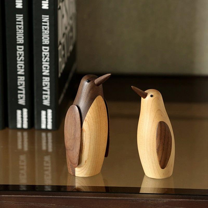 Shop 0 Denmark wood small penguin ornaments American country soft decoration Housing model study desktop wooden play equipment Mademoiselle Home Decor