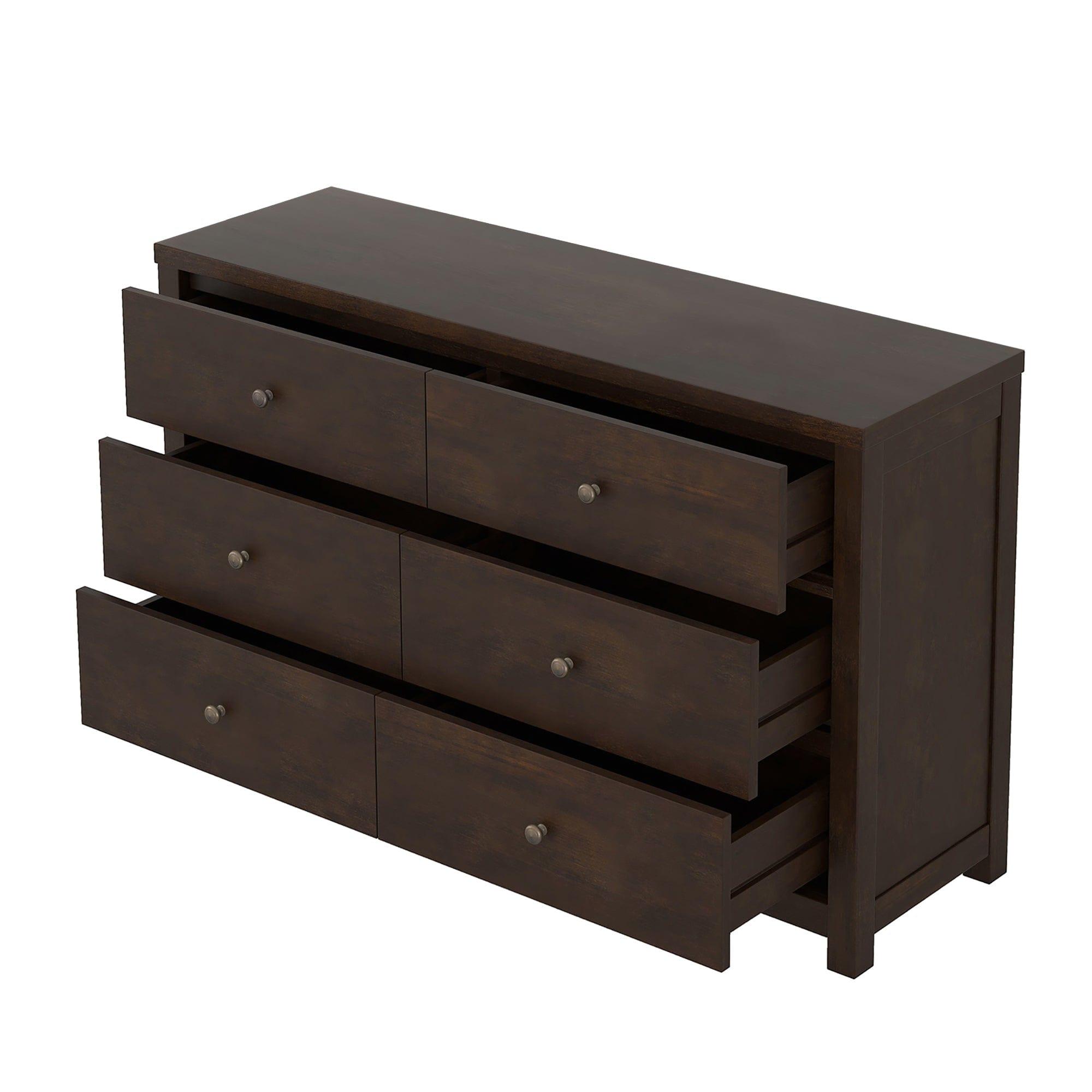 Shop Classic Rich Brown 3 Pieces King Bedroom Set (King Bed + Nightstand+ Dresser) Mademoiselle Home Decor