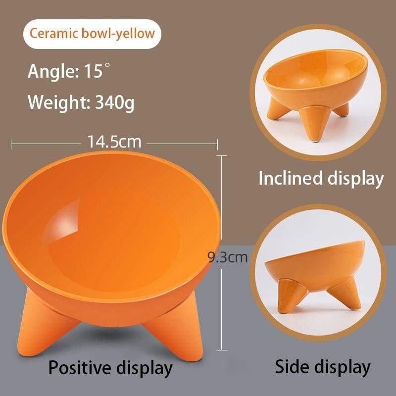 Shop 200003694 Ceramic bowl yellow Posie Pet Bowl Mademoiselle Home Decor