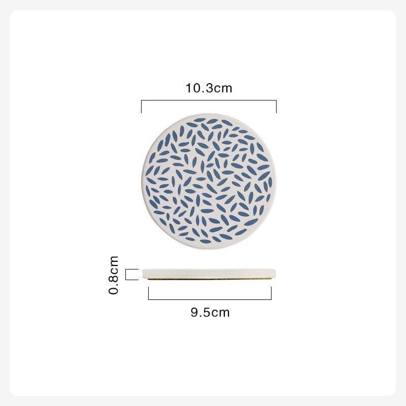 Shop 0 Type c Natural Diatom Mud Coaster Non-Slip Round Placemat Water Absorbs Cutlery Insulation Anti-scalding Coaster Marble Table Decor Mademoiselle Home Decor