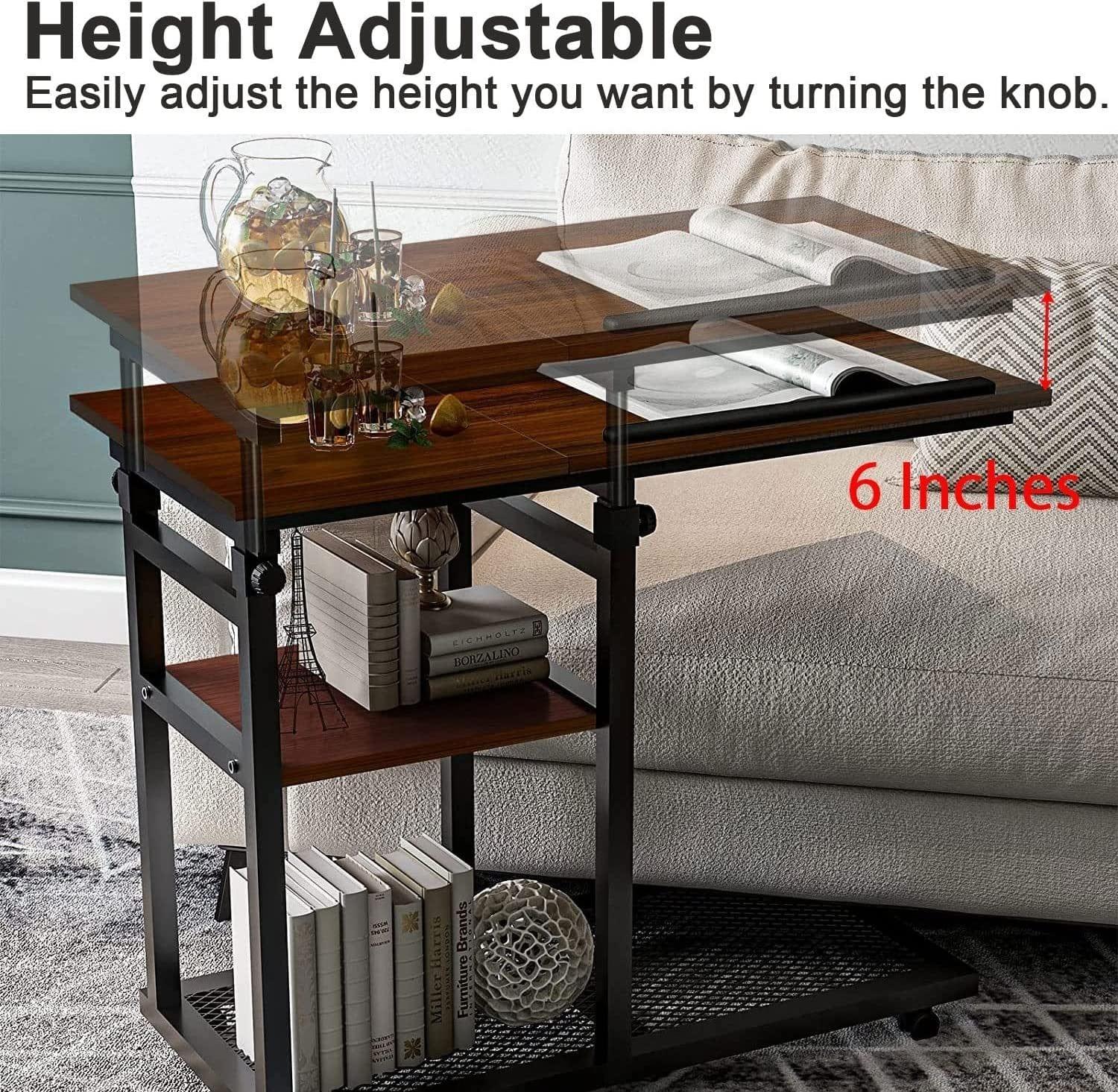 Shop Primrose Adjustable Side Table Mademoiselle Home Decor