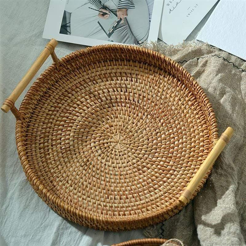 Shop 154104 Rattan Handwoven Tray Mademoiselle Home Decor