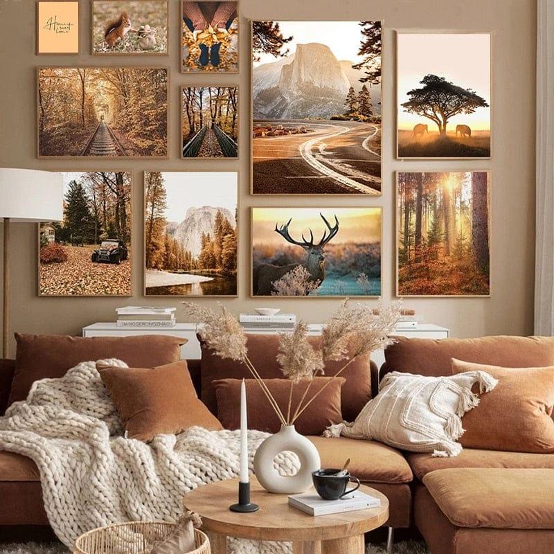 Shop 0 Autumn Landscape Picture Canvas Painting Wall Art Poster Nature Scenery Animal Print for Modern Home Decor Living Room Design Mademoiselle Home Decor