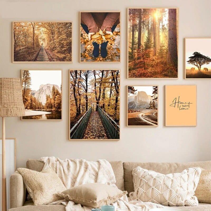 Shop 0 Autumn Landscape Picture Canvas Painting Wall Art Poster Nature Scenery Animal Print for Modern Home Decor Living Room Design Mademoiselle Home Decor