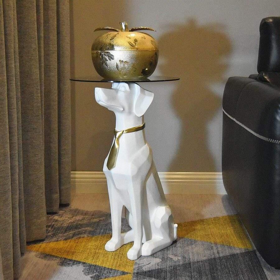 Shop 0 white Figurines For Interior Home Decoration Accessories For Living Room American Dog Floor Ornament Room Decor Sculptures Statues Mademoiselle Home Decor