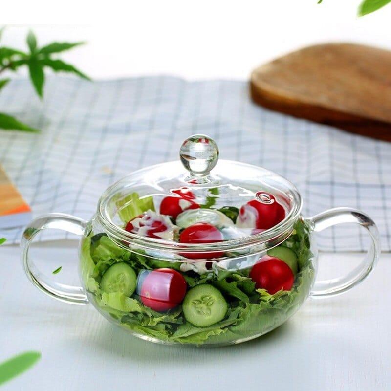 Shop 0 1400ml 1300Ml Creative Soup Pot Transparent Glass Cooker Salad Instant Noodle Bowl Handmade Cooking Tools Kitchen Supplies Mademoiselle Home Decor