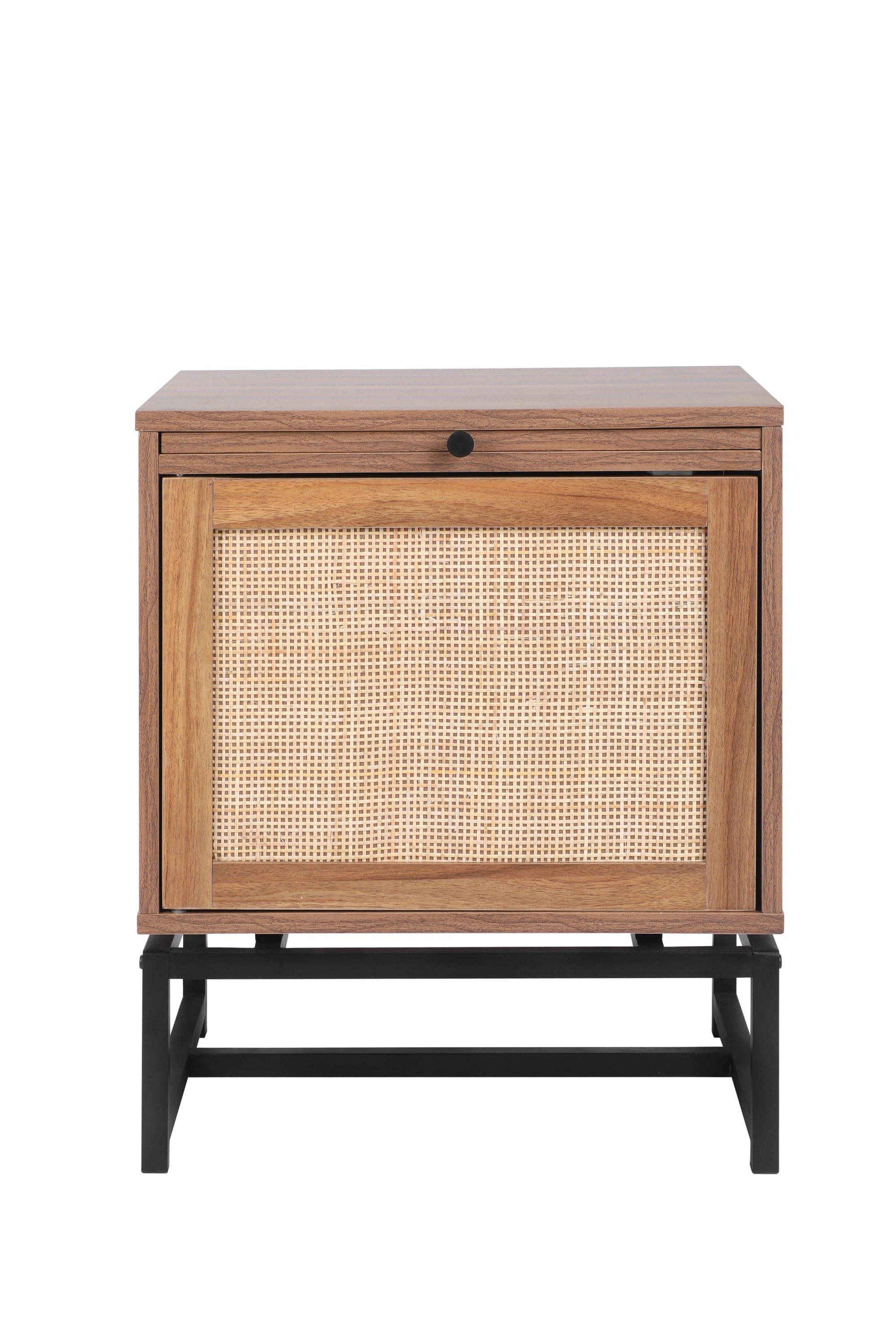 Shop Natural Rattan door nightstand,storage End Table,Accent Bedside Table for Bedroom, Living Room Mademoiselle Home Decor