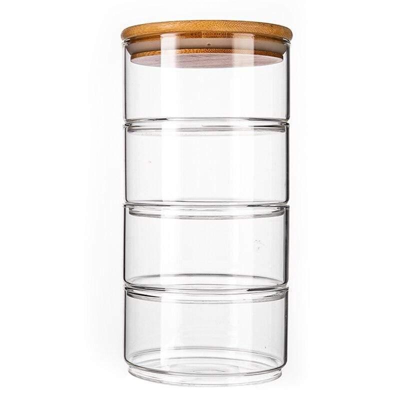 Shop 0 Glass Food Storage Jar Sealed Moisture-Proof Multi-Grain Container Stacked Multi-Layer Kitchen Refrigerator Fruit Salad Bowl Mademoiselle Home Decor