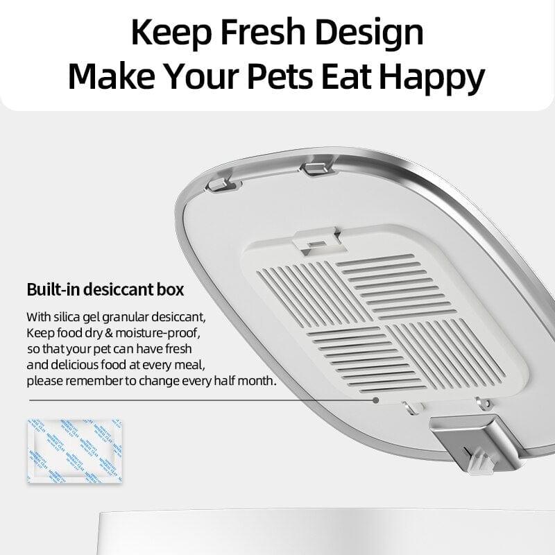 Shop 0 ROJECO Automatic Pet Feeder Smart Control Cat Food Dispenser Accessories Auto Pet Feeder For Cats Chats Dog Dry Food Feeding 4L Mademoiselle Home Decor