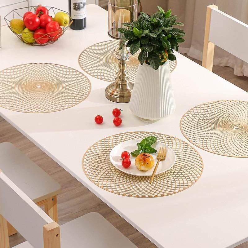 Shop 0 Round PVC Placemats Set of 2 Modern Minimalist Style Dining Table Decor Non-slip Placemat for Holiday Party Wedding Table Mats Mademoiselle Home Decor