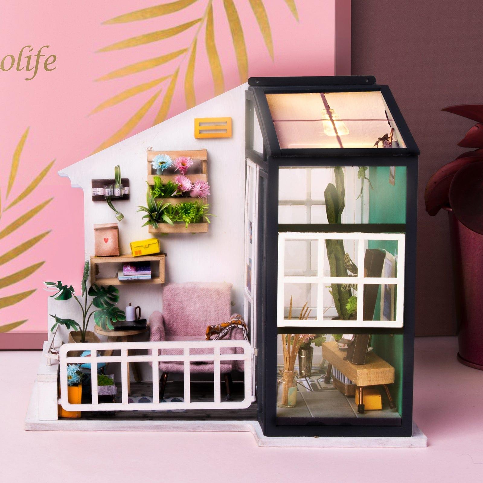 Shop DIY Miniature Dollhouse Kit, 3D Model Craft Kit with LED Lights,1:24 Scale(20 pcs an order) Mademoiselle Home Decor