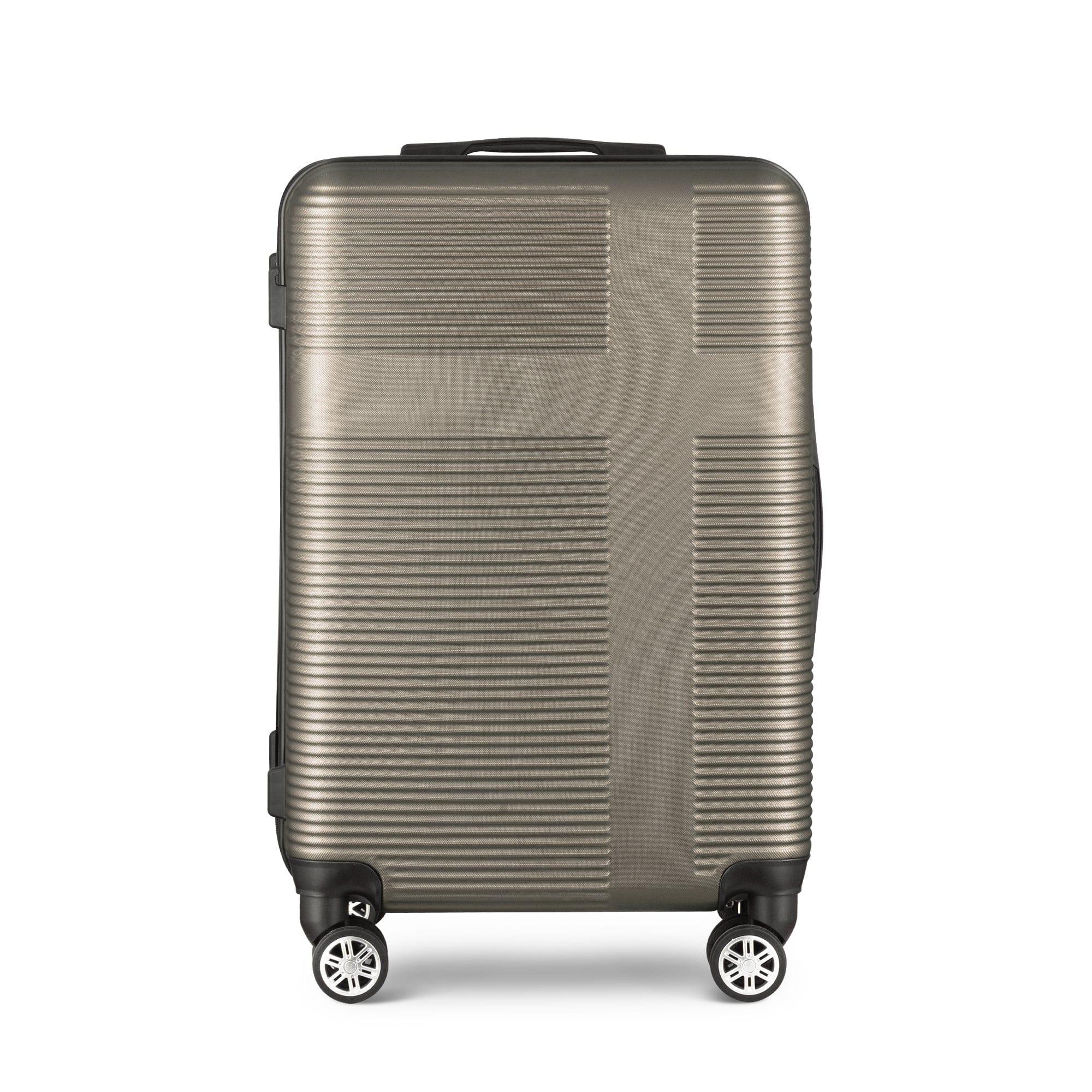 Shop 3 Piece Luggage with TSA Lock ABS, Durable Luggage Set, Lightweight Suitcase with Hooks, Spinner Wheels Cross Stripe Luggage Sets 20in/24in/28in Mademoiselle Home Decor