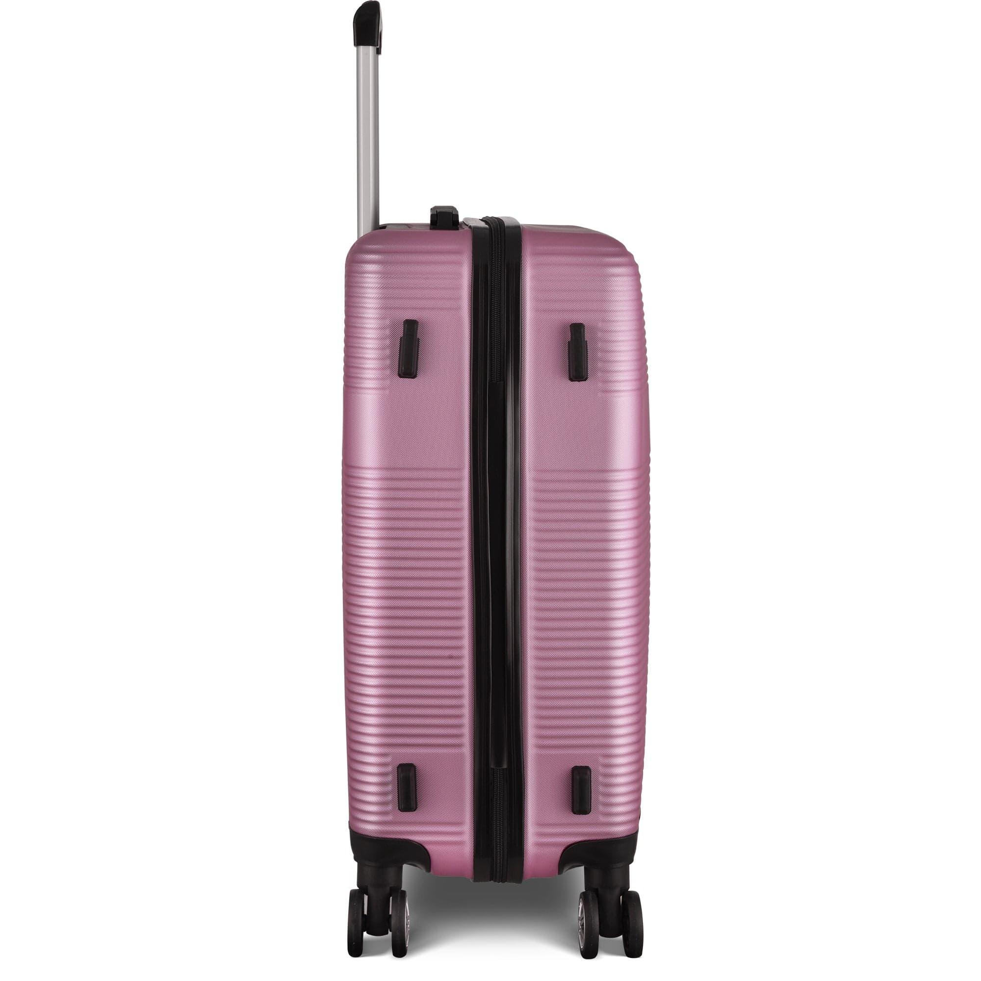 Shop 3 Piece Luggage with TSA Lock ABS, Durable Luggage Set, Lightweight Suitcase with Hooks, Spinner Wheels Cross Stripe Luggage Sets 20in/24in/28in Mademoiselle Home Decor