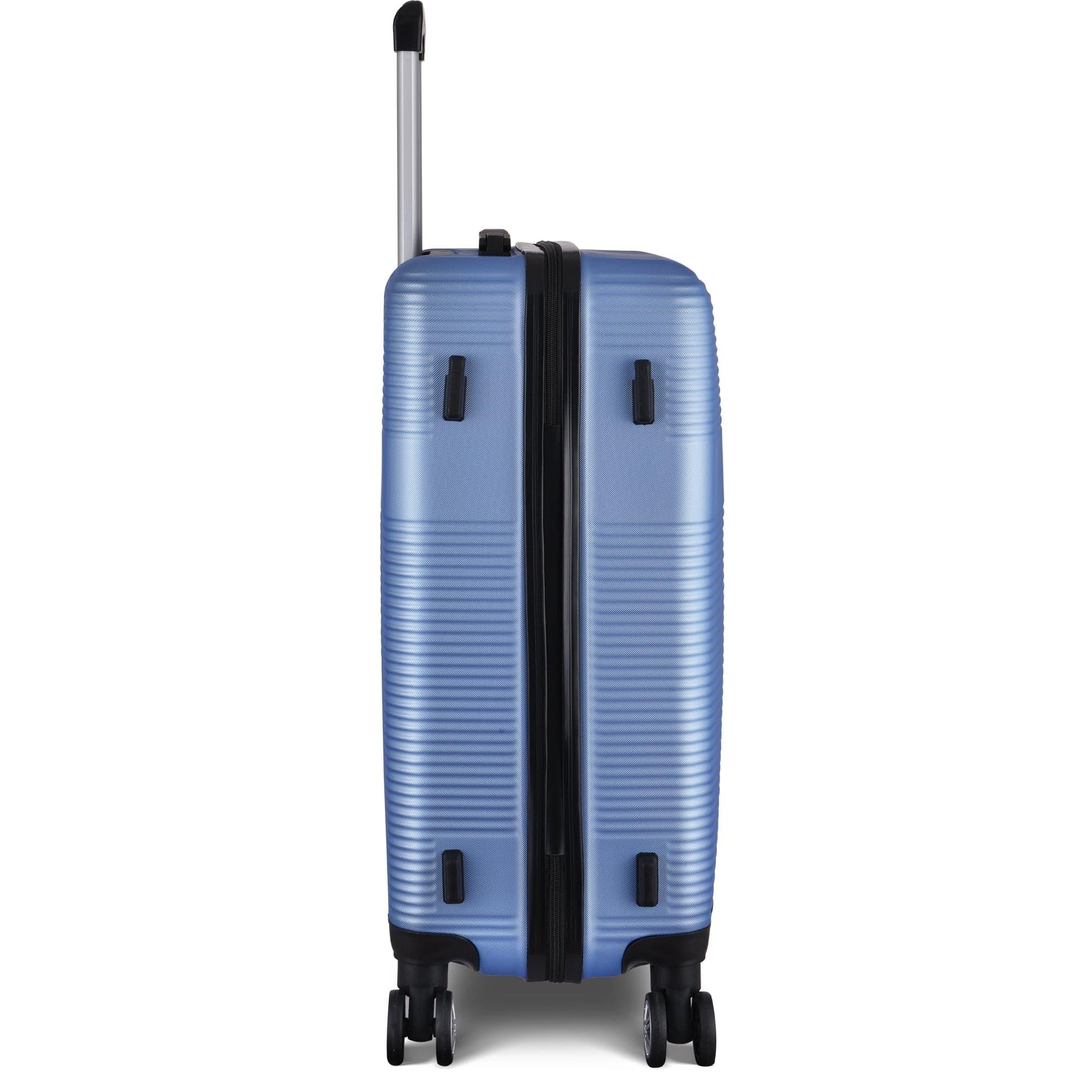 Shop 3 Piece Luggage with TSA Lock ABS, Durable Luggage Set, Lightweight Suitcase with Hooks, Spinner Wheels Cross Stripe Luggage Sets 20in/24in/28in Mademoiselle Home Decor