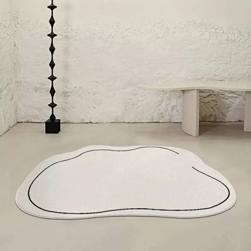 Shop 0 INS Irregular Carpet White Area Rug Non Slip Floor Mat Soft Kids Game Mats Nordic Bedside Carpets Living Room Sofa Decor Mademoiselle Home Decor