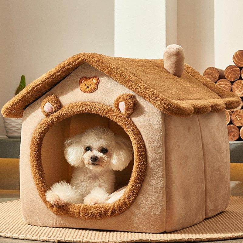 Shop 0 Foldable Dog House Kennel Bed Mat For Small Medium Dogs Cats Winter Warm Cat bed Nest Pet Products Basket Pets Puppy Cave Sofa Mademoiselle Home Decor