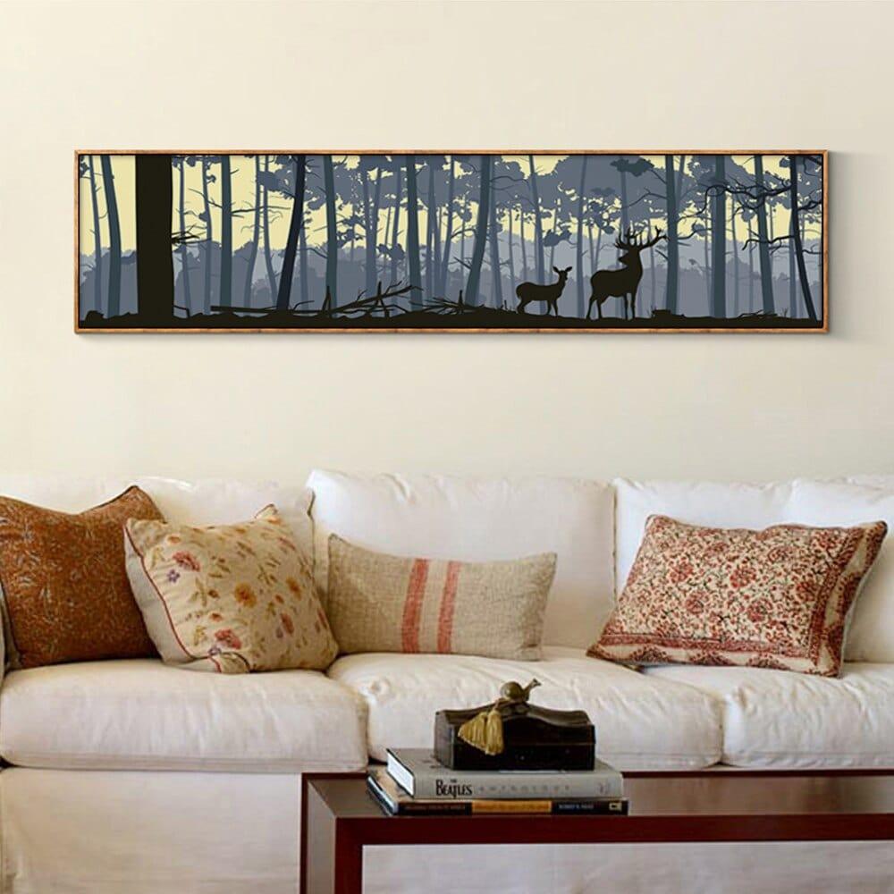 Shop 0 Elegant Poetry Modern Landscape Paintings Art Forest Trees Banner Canvas Painting Art Print Poster Wall Paintings Bedroom Decor Mademoiselle Home Decor